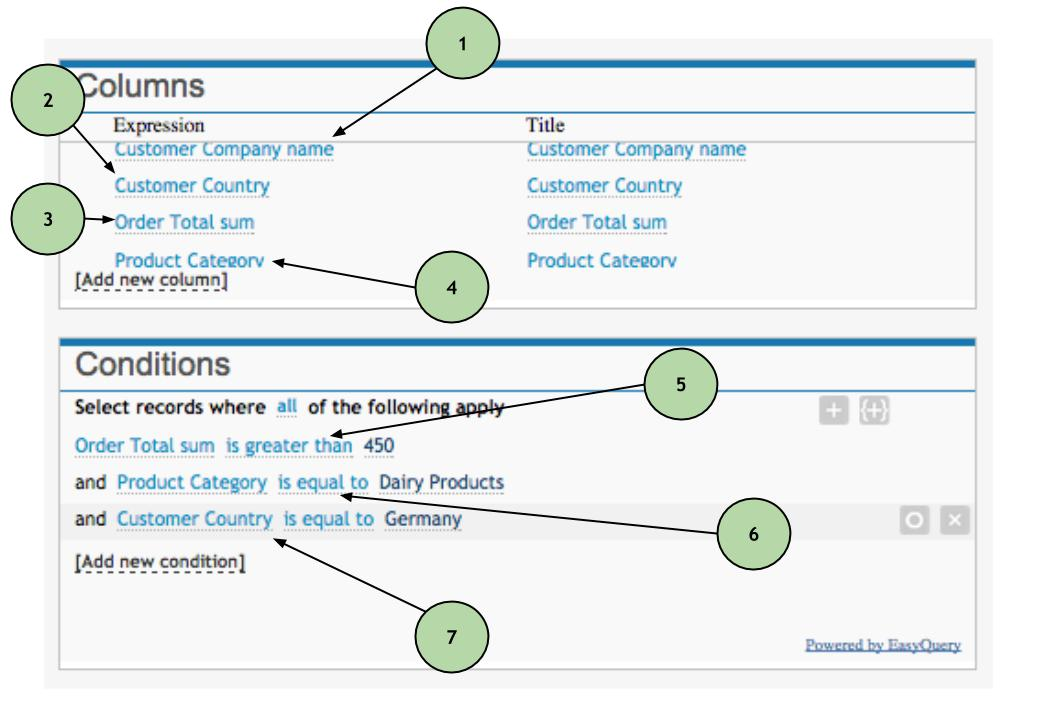 Query example 5: Filtering data: Several conditions