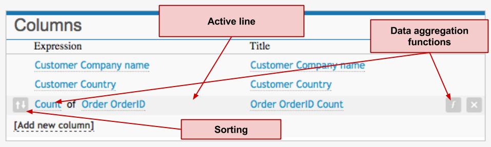 EasyQuery: Columns Panel
